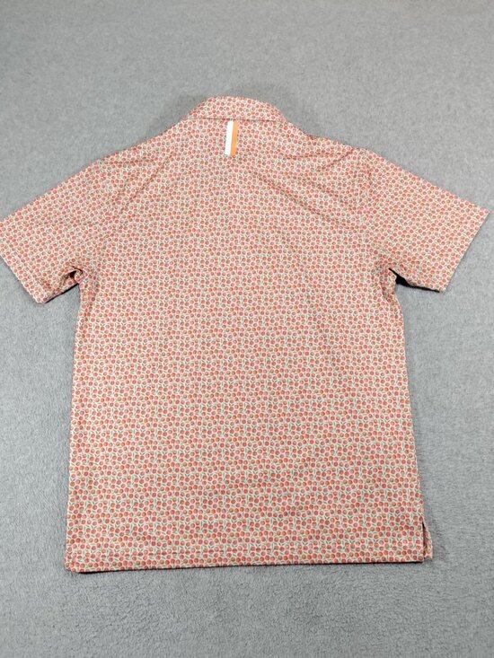 Rhoback Mens Medium The Absolute Peach Performance Golf Polo Shirt - Picture 2 of 7